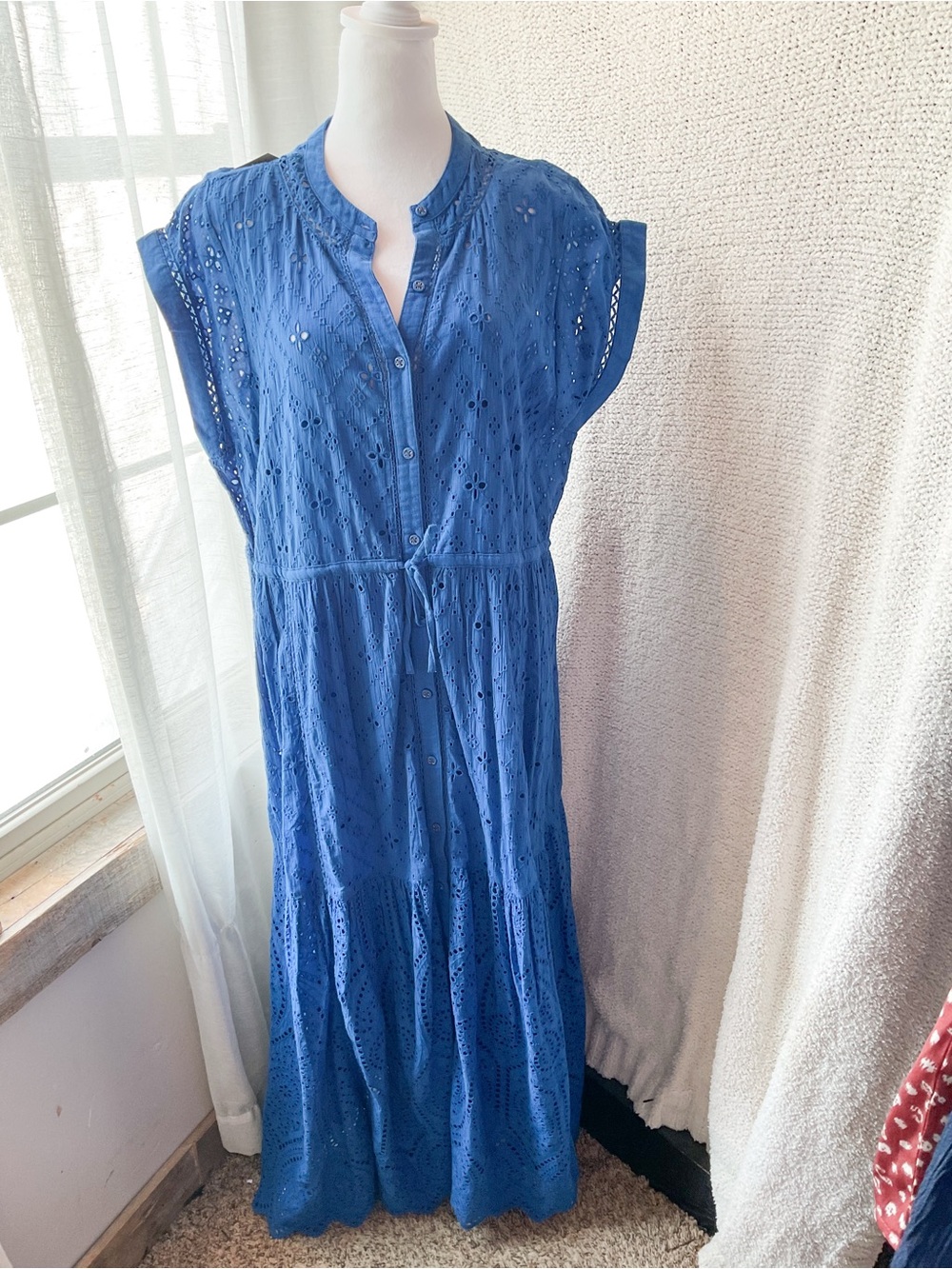 Sundance Blue Eyelet Maxi Dress